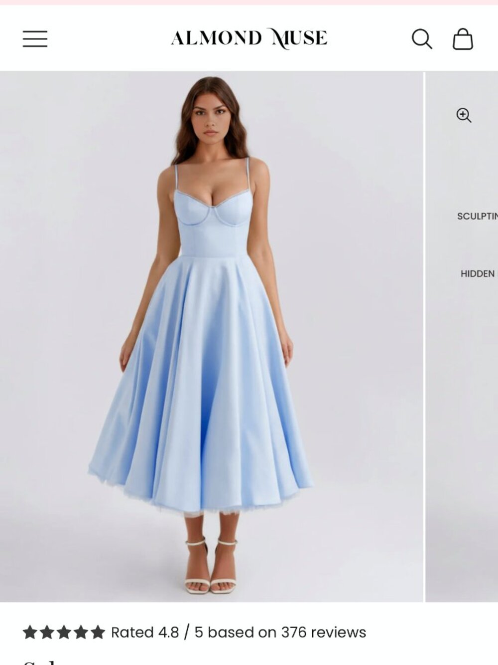 Almond muse blue dress